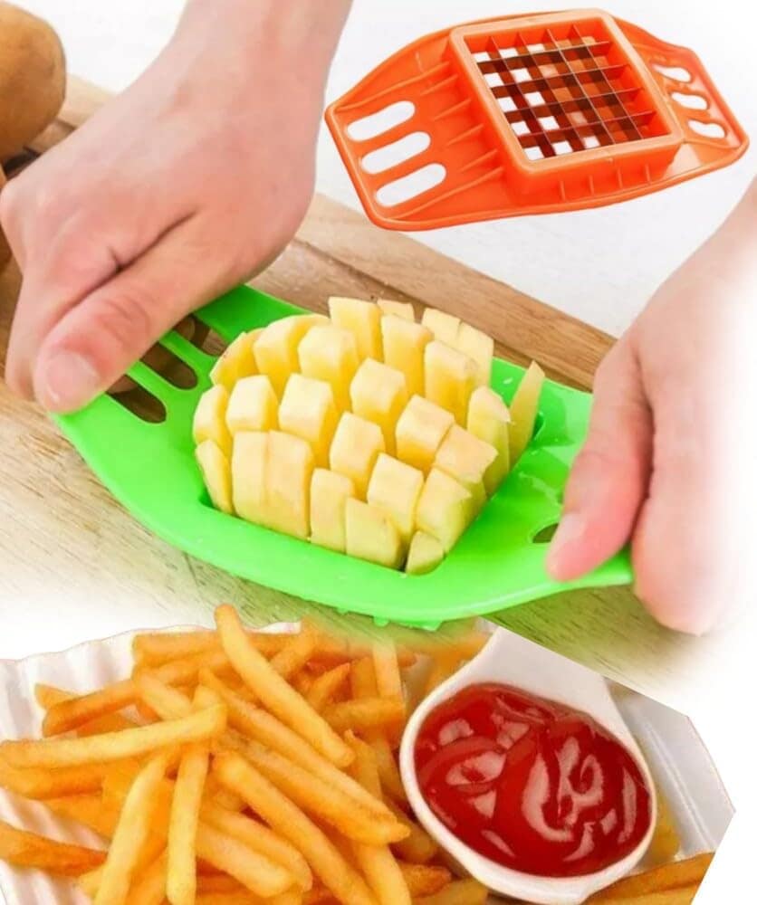 Kit cortador picador de batatas palito com descascador ralad... - Image 5