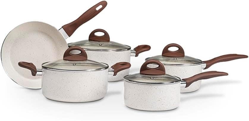 Jogo de Panelas 5 Peças Ceramic Life Granada com Fundo de In...