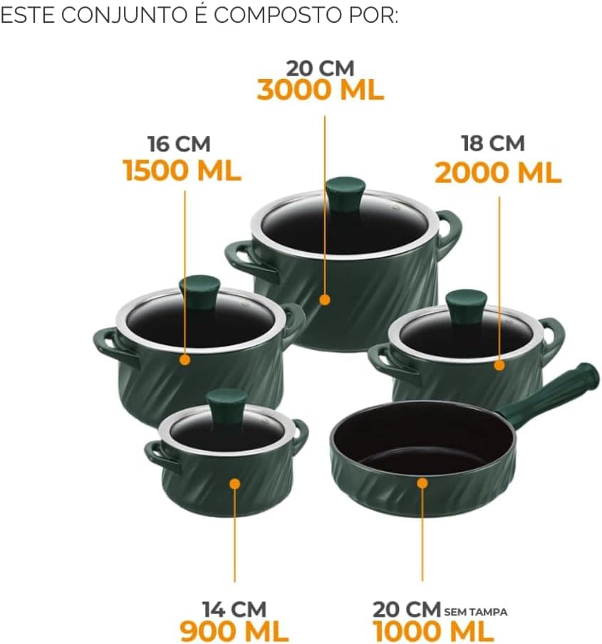 Ceraflame Conjunto Twist 5 Peças (Indução) - Matte - Image 3