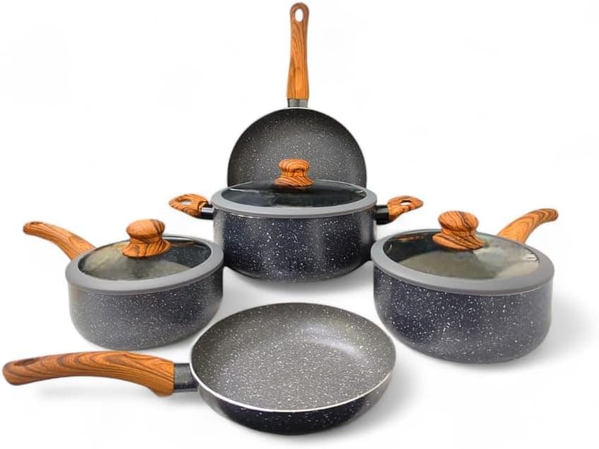 Conjunto 5 Panelas Yafo Indução Granito - LEHAVÍ