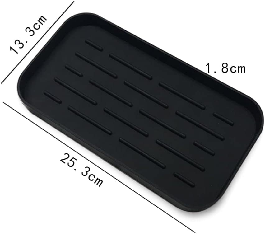 PRETYZOOM Tapete de secagem de pratos preto para secar prato... - Image 3