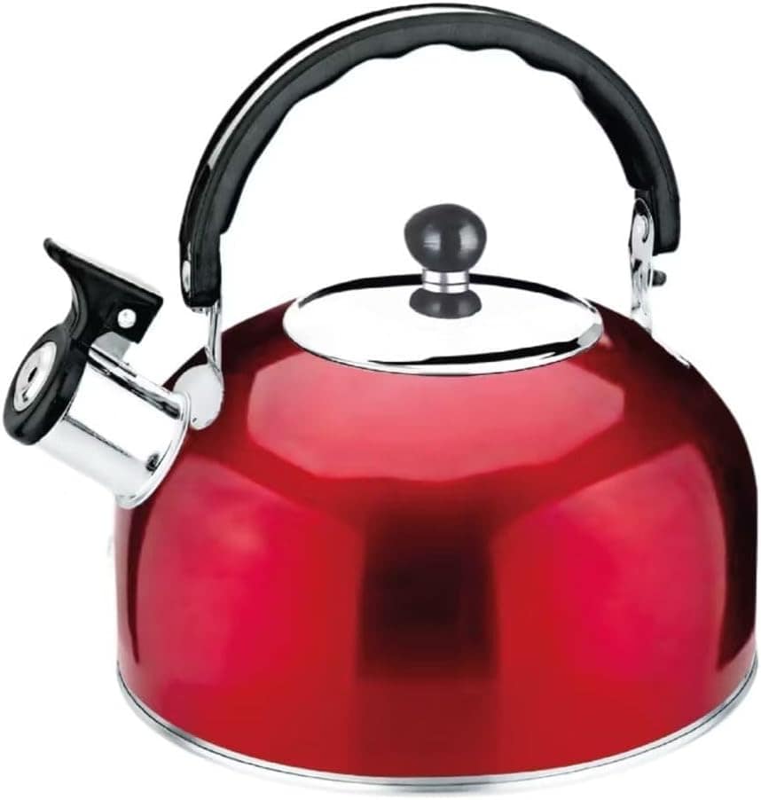 Chaleira Com Tampa Em Inox 2 L(VERMELHO)