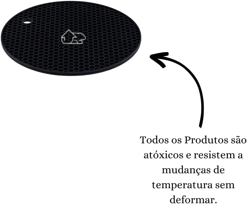 Descanso De Panela Redondo Em Silicone Ø 18cm Weck Preto - Image 4