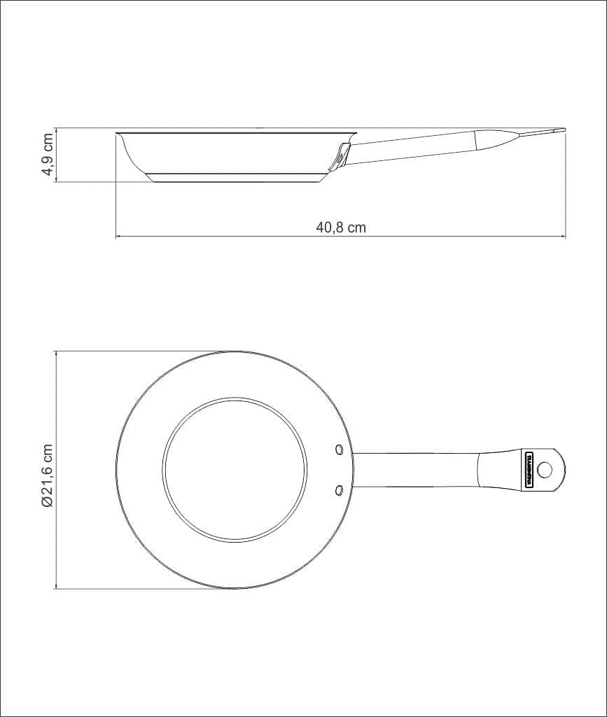 Frigideira Rasa Tramontina Professional em Aço Inox com Fund... - Image 3