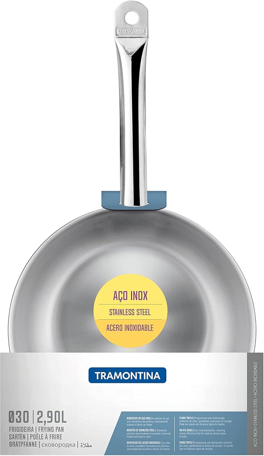 Frigideira Tramontina Professional Rasa em Aço Inox Fundo Tr... - Image 5