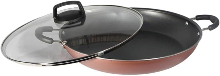 Paella Frigideira N30 Tacho Antiaderente Tampa Vidro - Rosé - Image 3