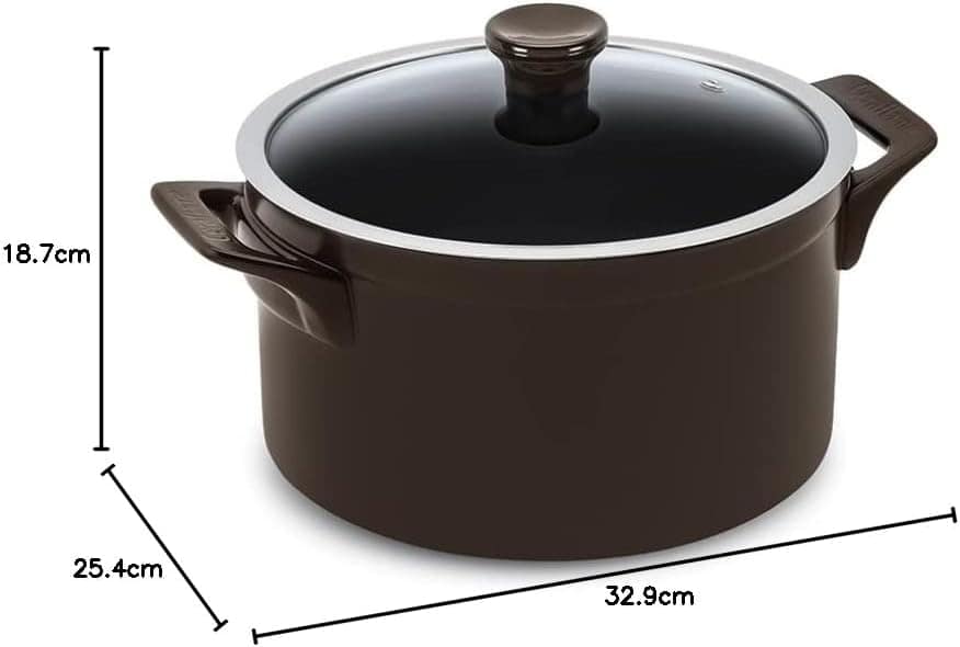 Ceraflame Caçarola de Cerâmica Clear 24cm 5000ml Chocolate - Image 2