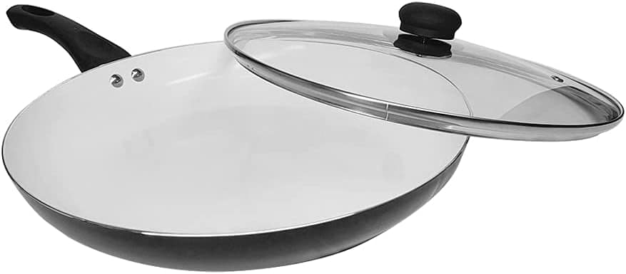 Panela Frigideira Cerâmica Profissional c/Tampa Vidro 24 cm - Image 3