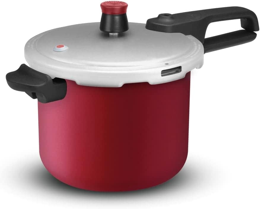 Panela de Pressão 4,5L Rochedo Segura Vermelha Fechamento Ex...
