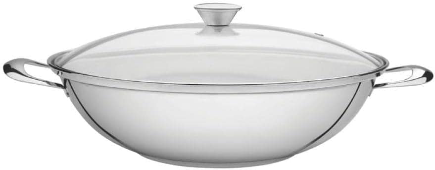 Wok com Fundo Triplo Tramontina Inox 34Cm, Panela Aço Inox W...