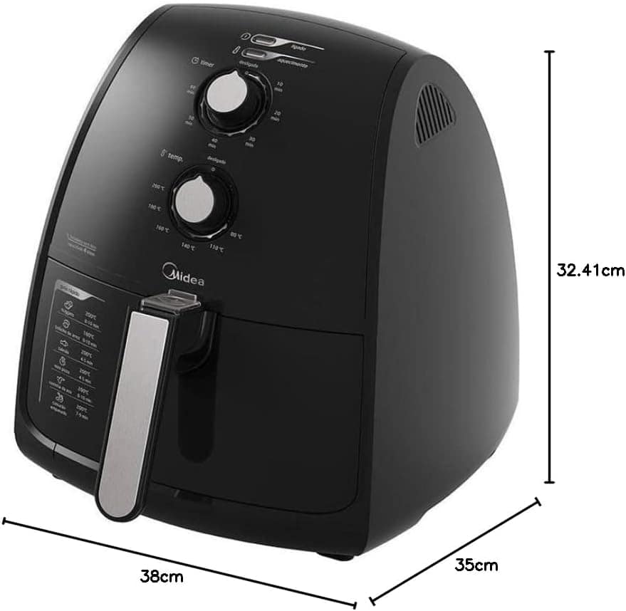 Fritadeira Airfryer Sem Óleo, 4L, Preto, 220v, Midea | É bom mesmo? Descubra antes de comprar - Image 4