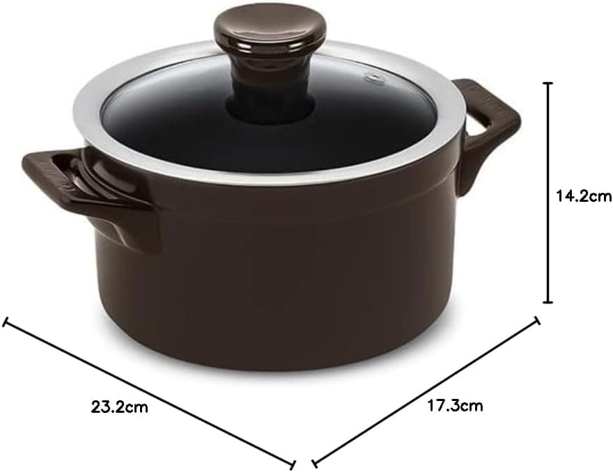 Ceraflame Caçarola de Cerâmica Clear 16cm 1500ml Chocolate - Image 2