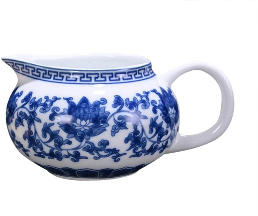 Mozacona Jarro de cerâmica azul e branco para molhos, salada...