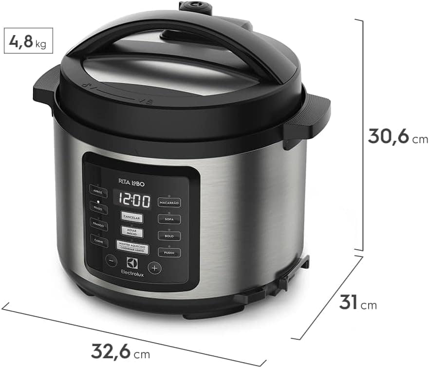 Panela pressão elétrica Electrolux digital capacidade 5L sil... - Image 2