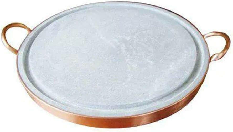 Pedra Para Carnes Pedra Sabão Com Alça De Cobre 25 Cm