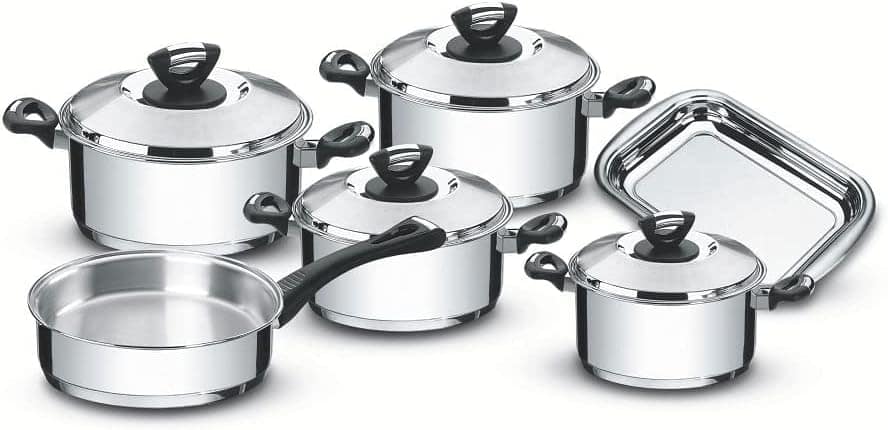 Jogo de Panelas Fundo Triplo com Cabos/Alças Baquelite, Tram...