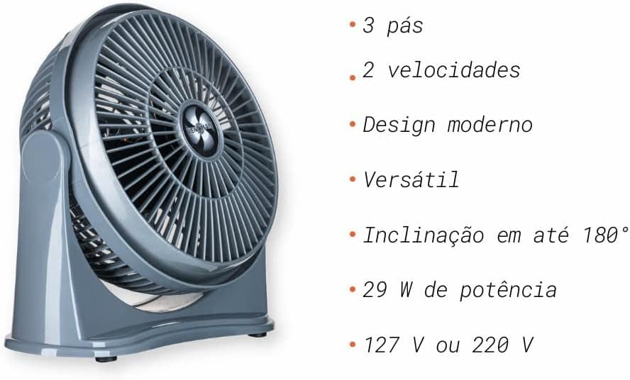 CIRCULADOR DE AR 25CM CINZA PRATA 127V VENTIMAIS - Image 7