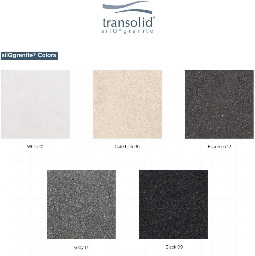 Transolid Pia de cozinha dupla com 2 furos em granito raio R... - Image 7