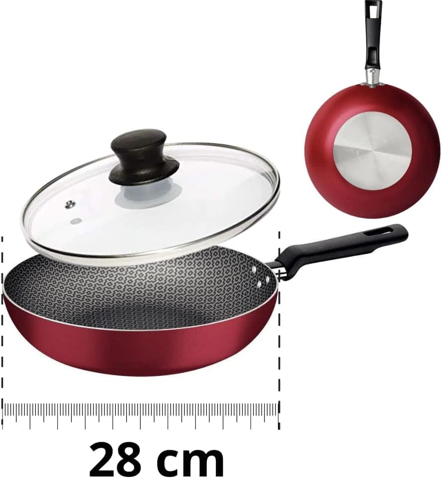 Frigideira Grande Funda Antiaderente 28 Cm Com Tampa - Tramo... - Image 2