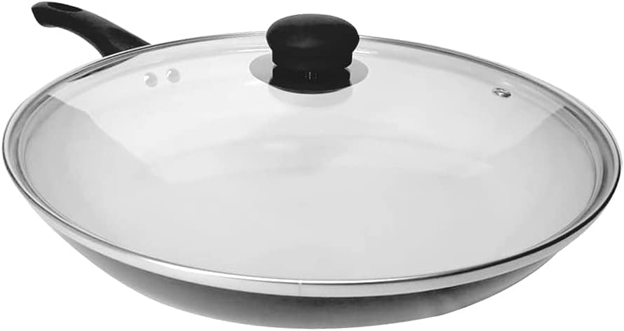 Panela Frigideira Cerâmica Profissional c/Tampa Vidro 24 cm