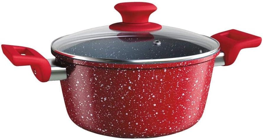 Caçarola 22 cm ColorStone de alumínio com antiaderente e tam...