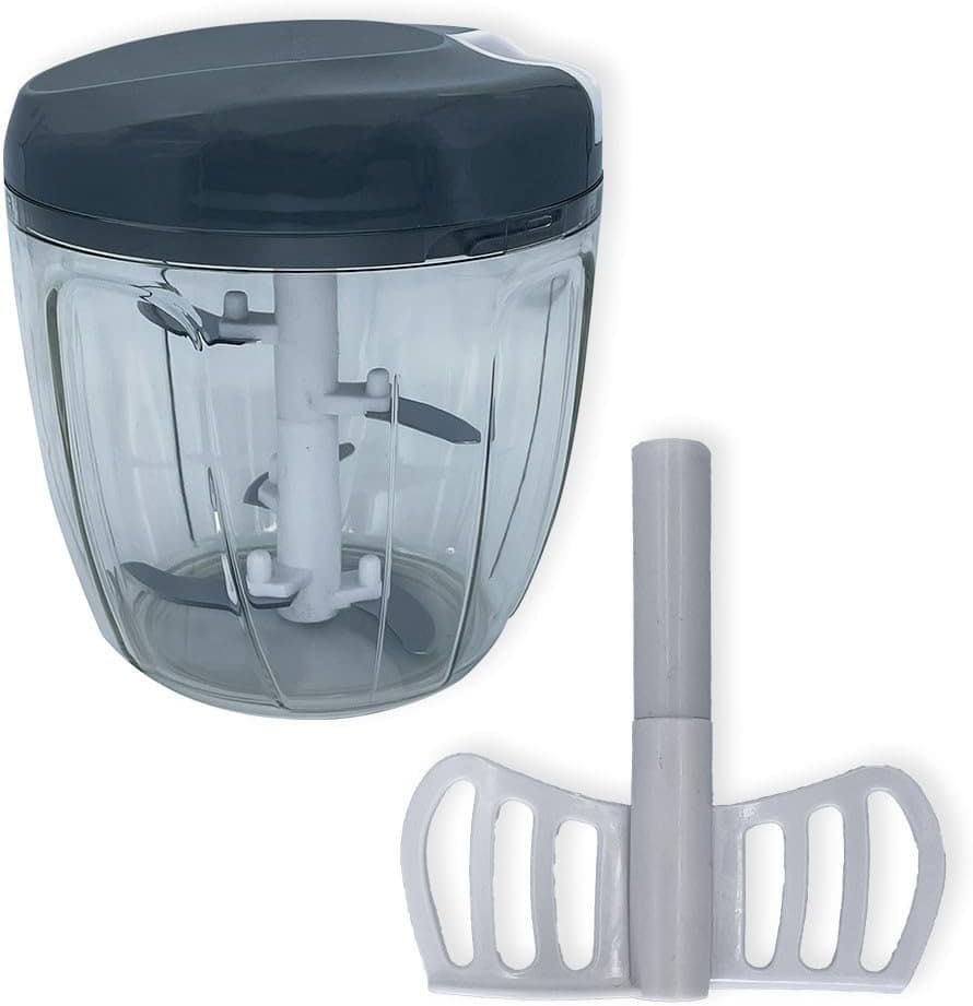 Processador Manual de Alimentos, 900ml, 5 Lâminas em Aço Ino...