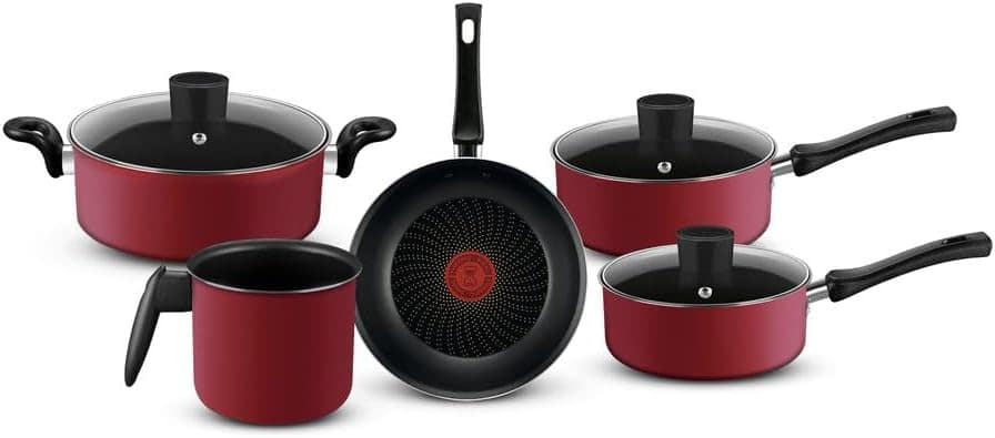 Jogo de Panelas Rochedo Limpa Fácil Limited 5 Peças Vermelho