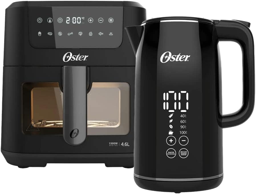 Kit Digital Oster - Fritadeira Clear e Chaleira Black - 220V | É bom mesmo? Descubra antes de comprar