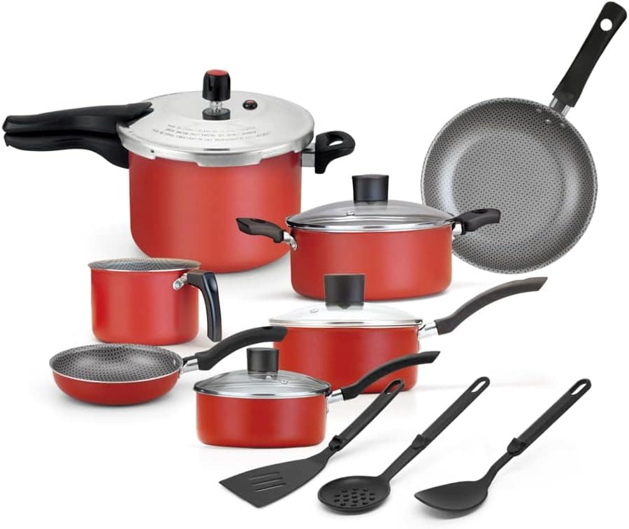 CONJUNTO ENJOY 10 PCS COM PANELA DE PRESSÃO FECHAMENTO EXTER...