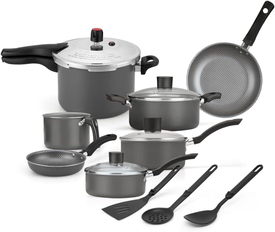 CONJUNTO ENJOY 10 PCS COM PANELA DE PRESSÃO FECHAMENTO EXTRE...