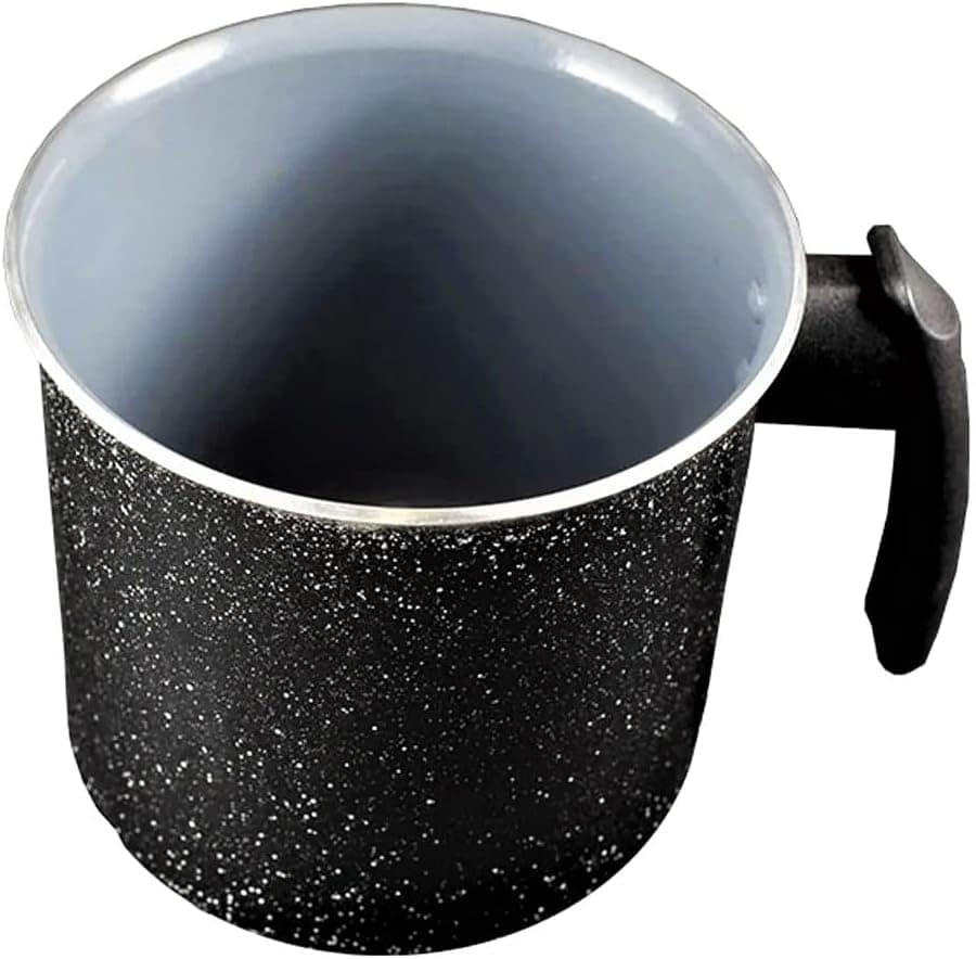 Canecão Fervedor Preto Craqueado Antiaderente Cerâmica 14cm