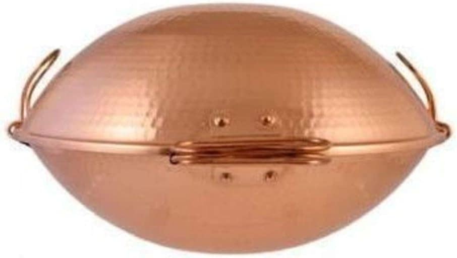 Panela Portuguesa Cataplana De Cobre Martelada 5 Litros - Image 2