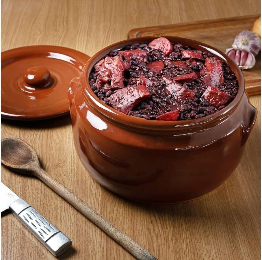 Caçarola com Asa Panela com Tampa de Barro Cerâmica Vermelha... - Image 3