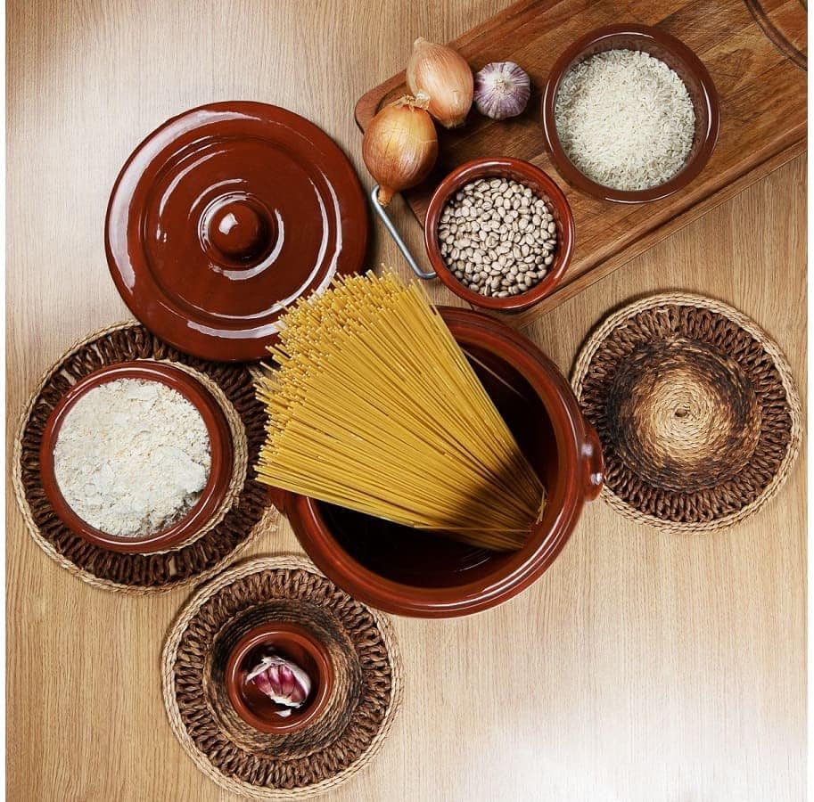 Caçarola com Asa Panela com Tampa de Barro Cerâmica Vermelha... - Image 3