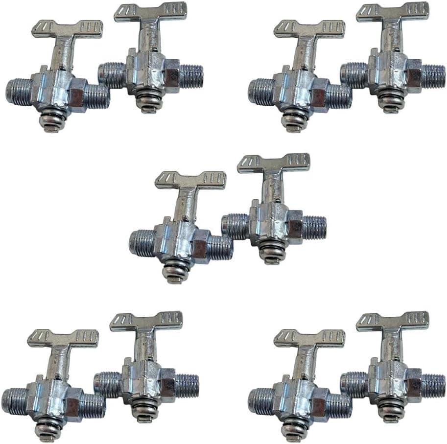 Kit 10 Registro Fogão Industrial 1/4 Baixa Pressão Zamac Niq... - Image 4