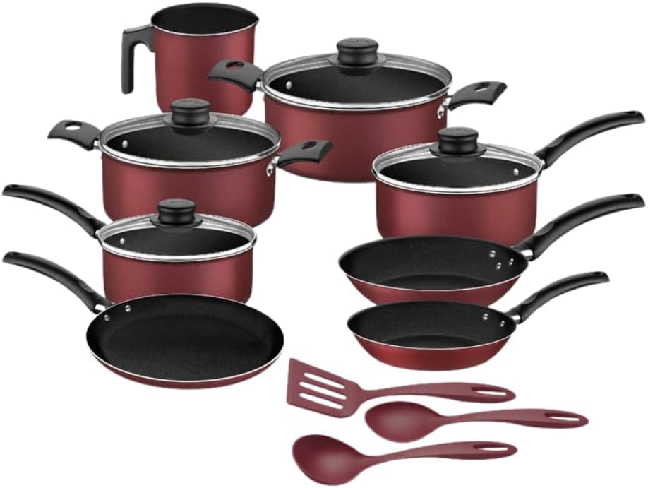 Jogo de Panelas Tramontina Turim em Alumínio com Revestiment...