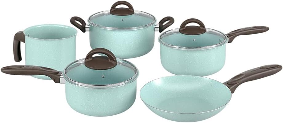 Brinox - Jogo de Panelas 5 Peças Ceramic Life Suprema - Verd...