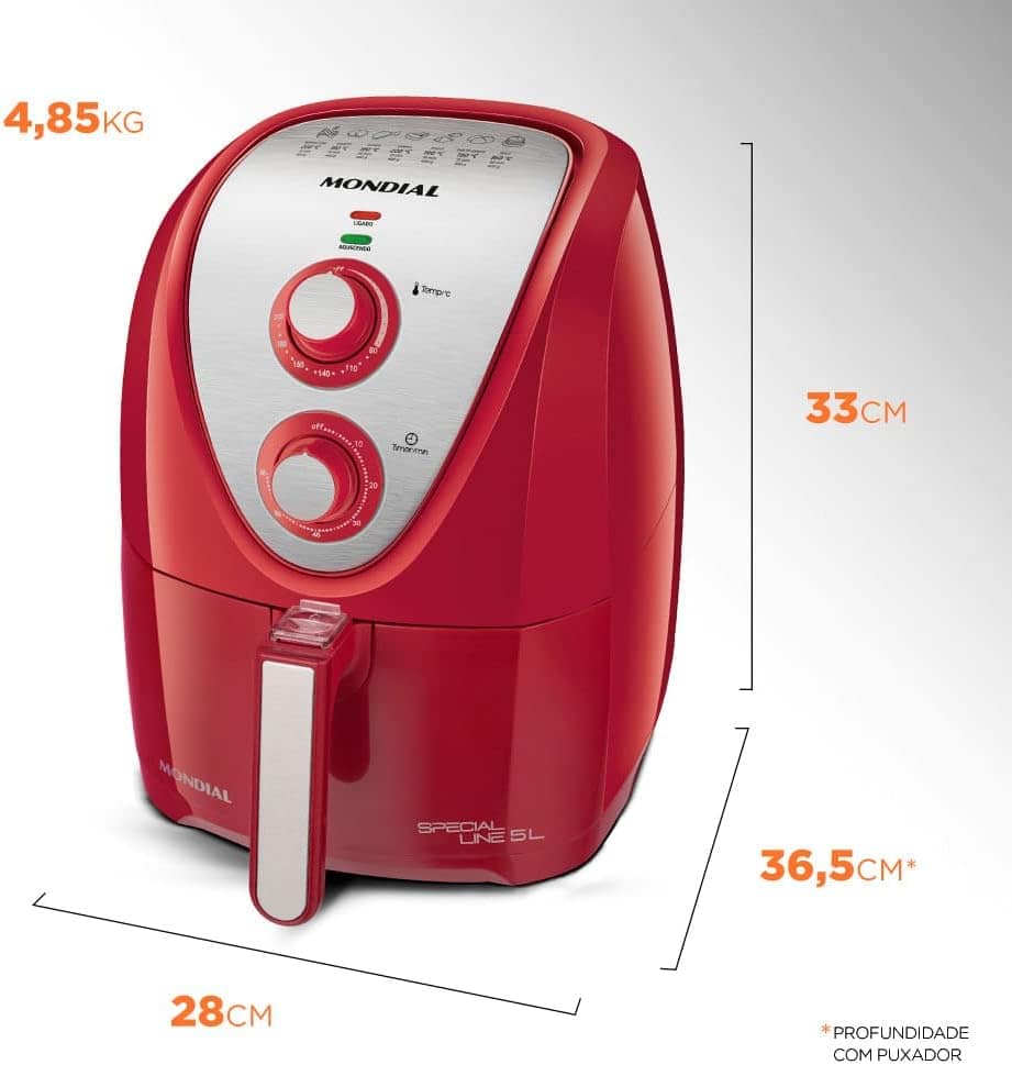 Fritadeira Sem Óleo Air Fryer 5L Mondial AFN-51-RI AIR FRYER... | É bom mesmo? Descubra antes de comprar - Image 7