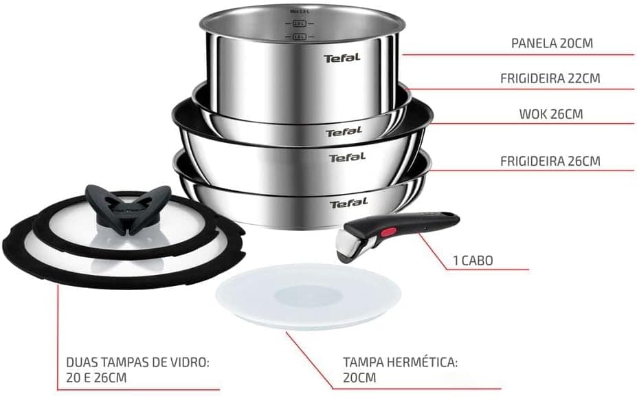 Jogo de Panelas Tefal Ingenio 4 Peças com Cabo Removível - Image 5