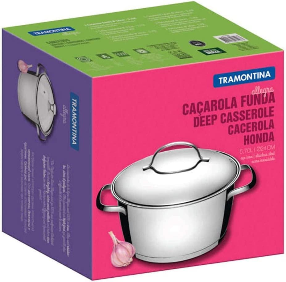 Caçarola Funda com Fundo Triplo e Tampa de Vidro Tramontina ... - Image 2