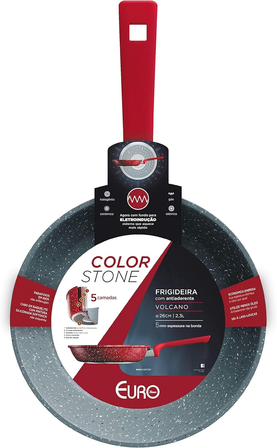 Frigideira 26 cm ColorStone de alumínio com antiaderente Vol...