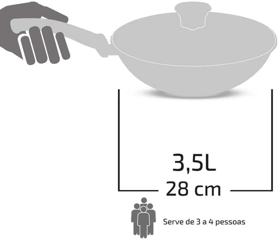 Frigideira Wok Antiaderente Rochedo Natural Stone 28cm - Image 7