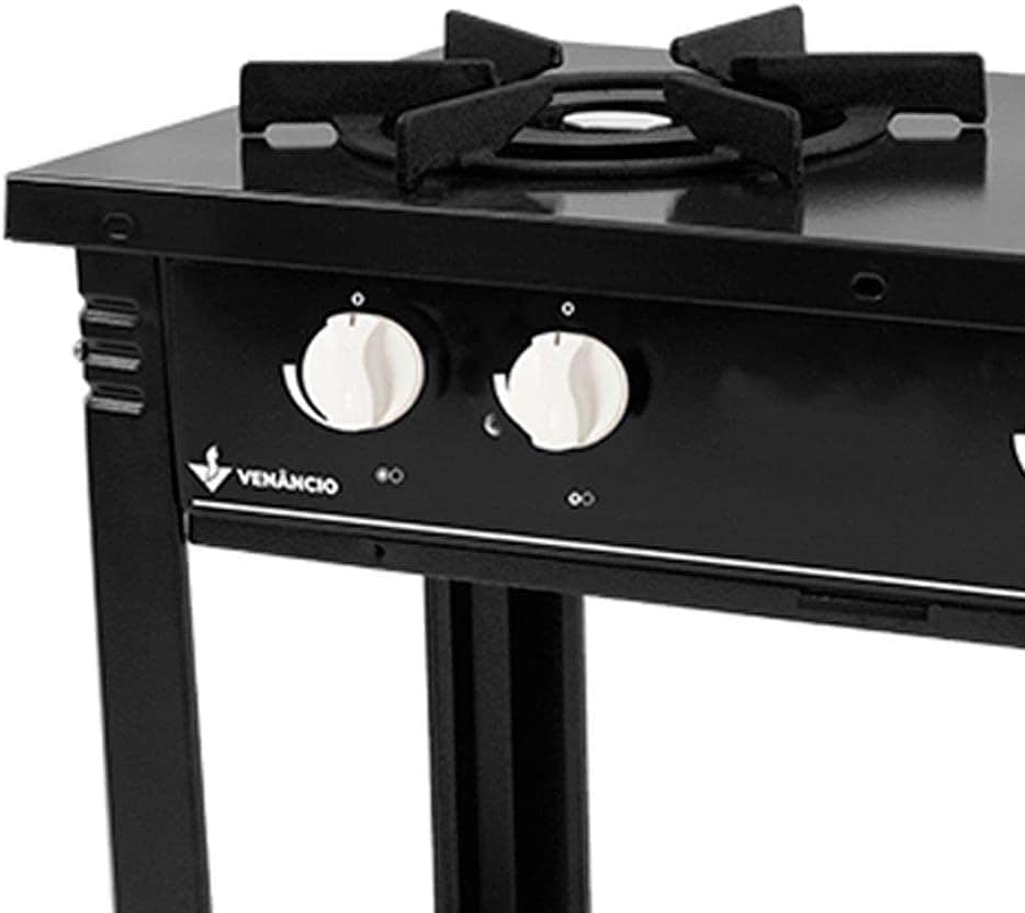 Fogão Profissional 2 Bocas Venâncio Linha Bravo Preto Br2bpr - Image 2