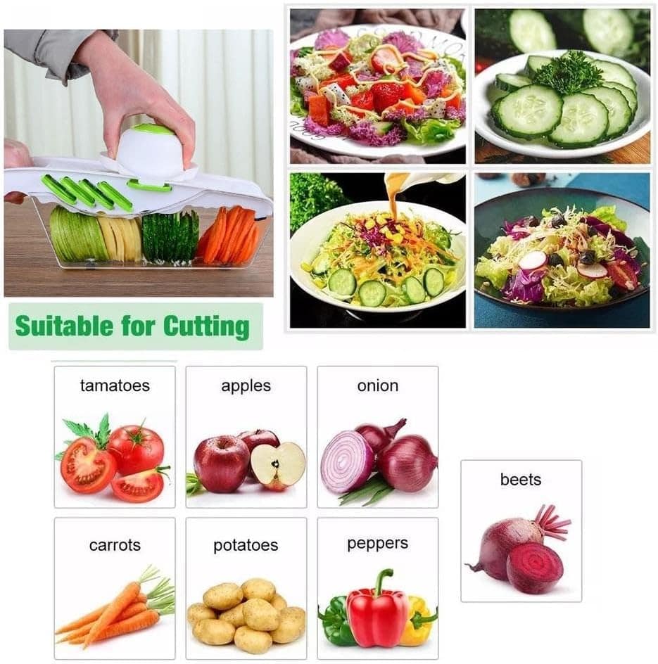 Fatiador Cortador Inox Com 6 Lâminas Ralador Legumes Frutas - Image 5