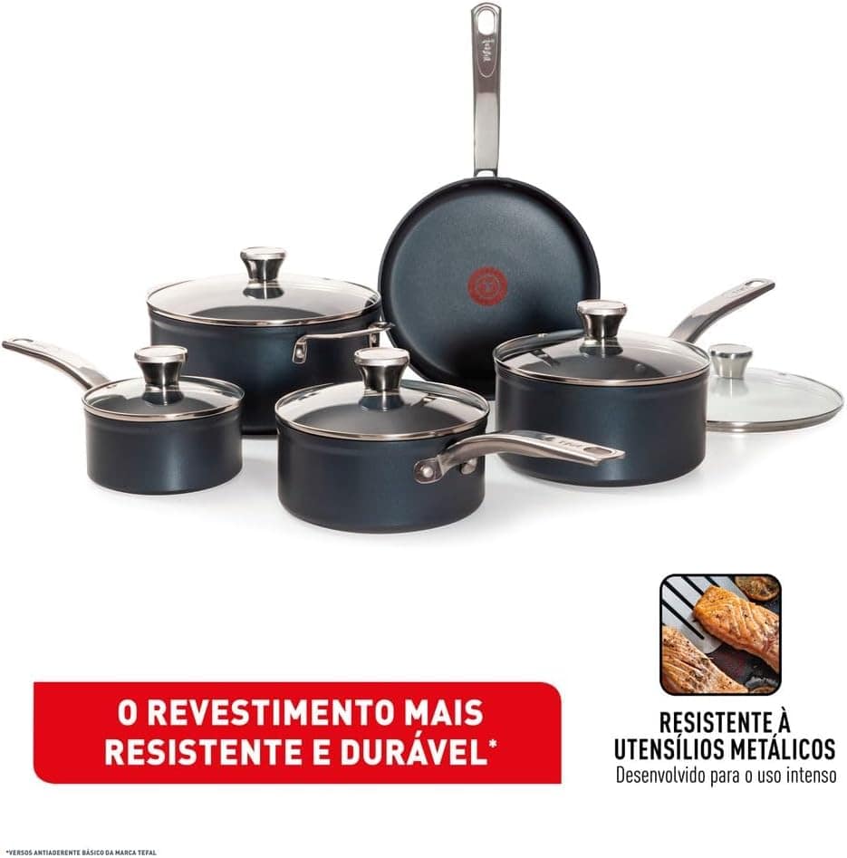 Jogo de Panelas Tefal Platinum 5 Peças Azul - Image 2