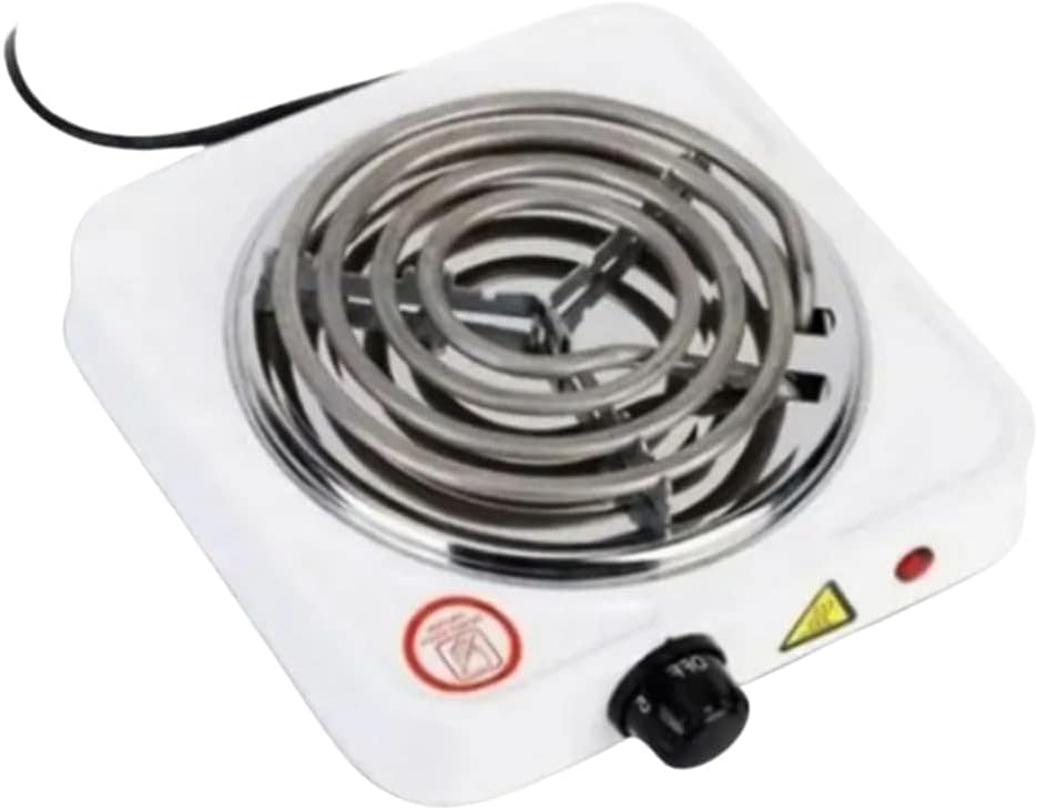 Fogareiro Elétrico Portátil, 1000W, Placa Única, 110V, Branc...