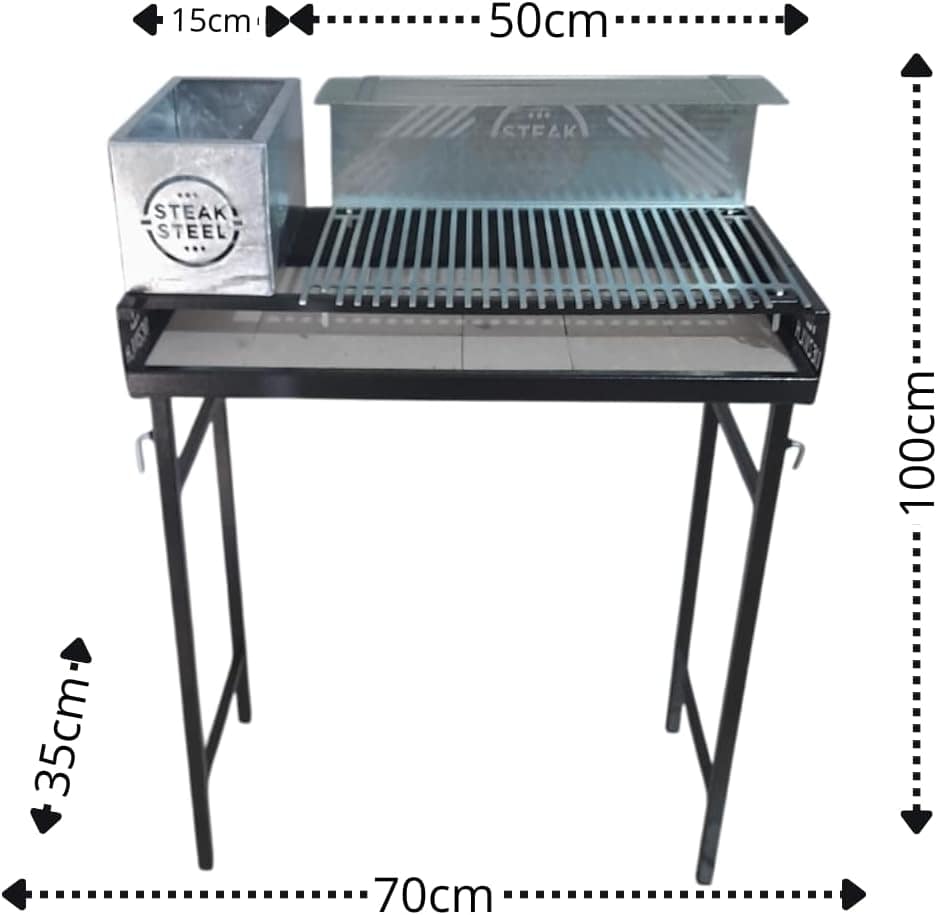 Churrasqueira Parrilla Argentina Portátil Steak Steel Grelha... - Image 3