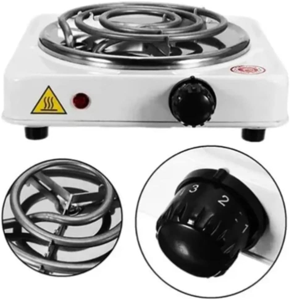 Fogareiro Elétrico Portátil, 1000W, Placa Única, 110V, Branc... - Image 2