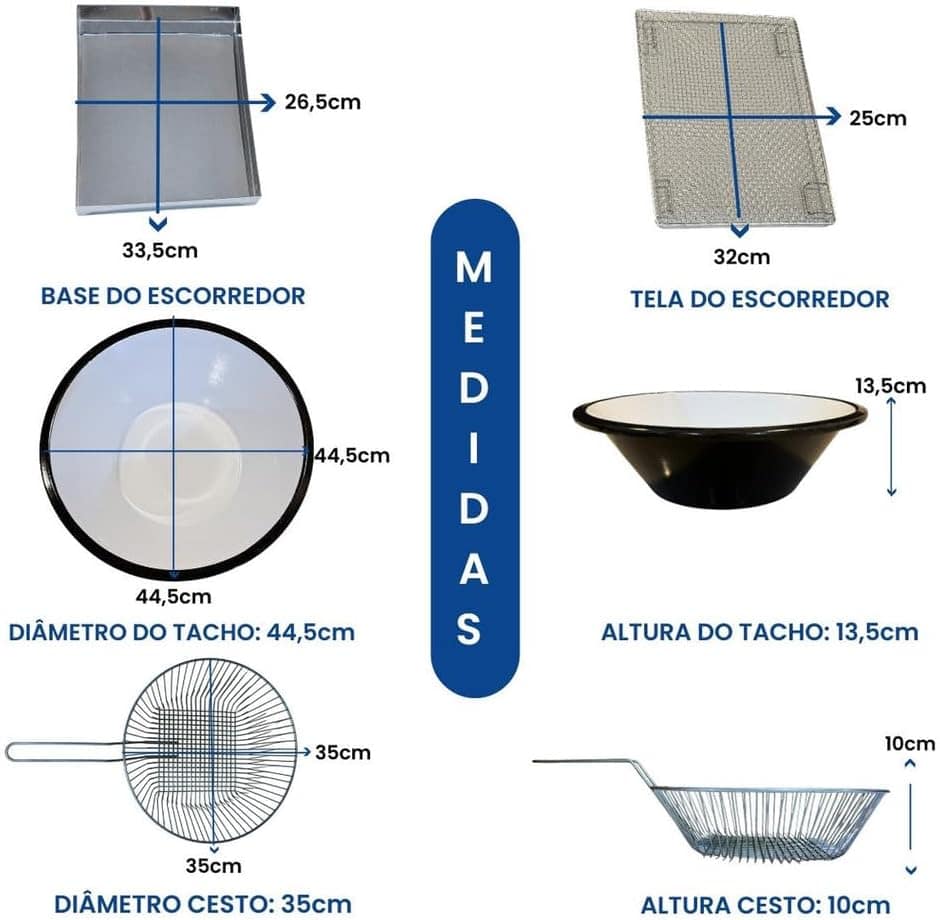 Kit Tacho Esmaltado 10L Fritadeira Industrial Elétrica + Esc... | É bom mesmo? Descubra antes de comprar - Image 5
