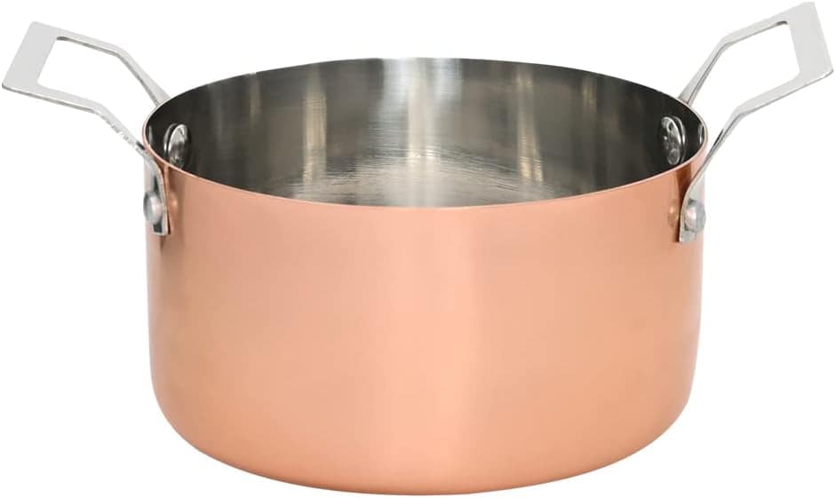 Mimo Style Mini Caçarola Redonda Bronze Para Servir, Feita I... - Image 3